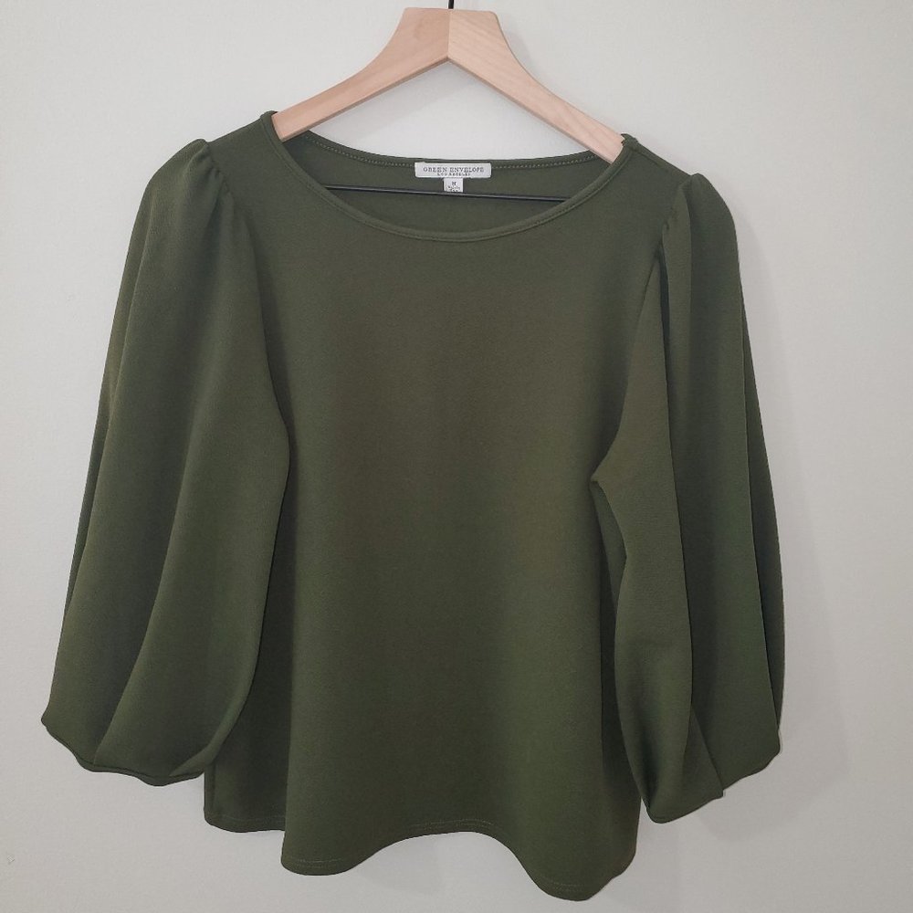 Green Envelope Blouse